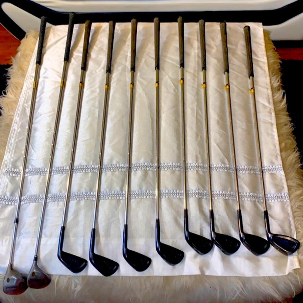 Fusion golf clubs (used but holding  its value+ skills newbe) luck of the Irish